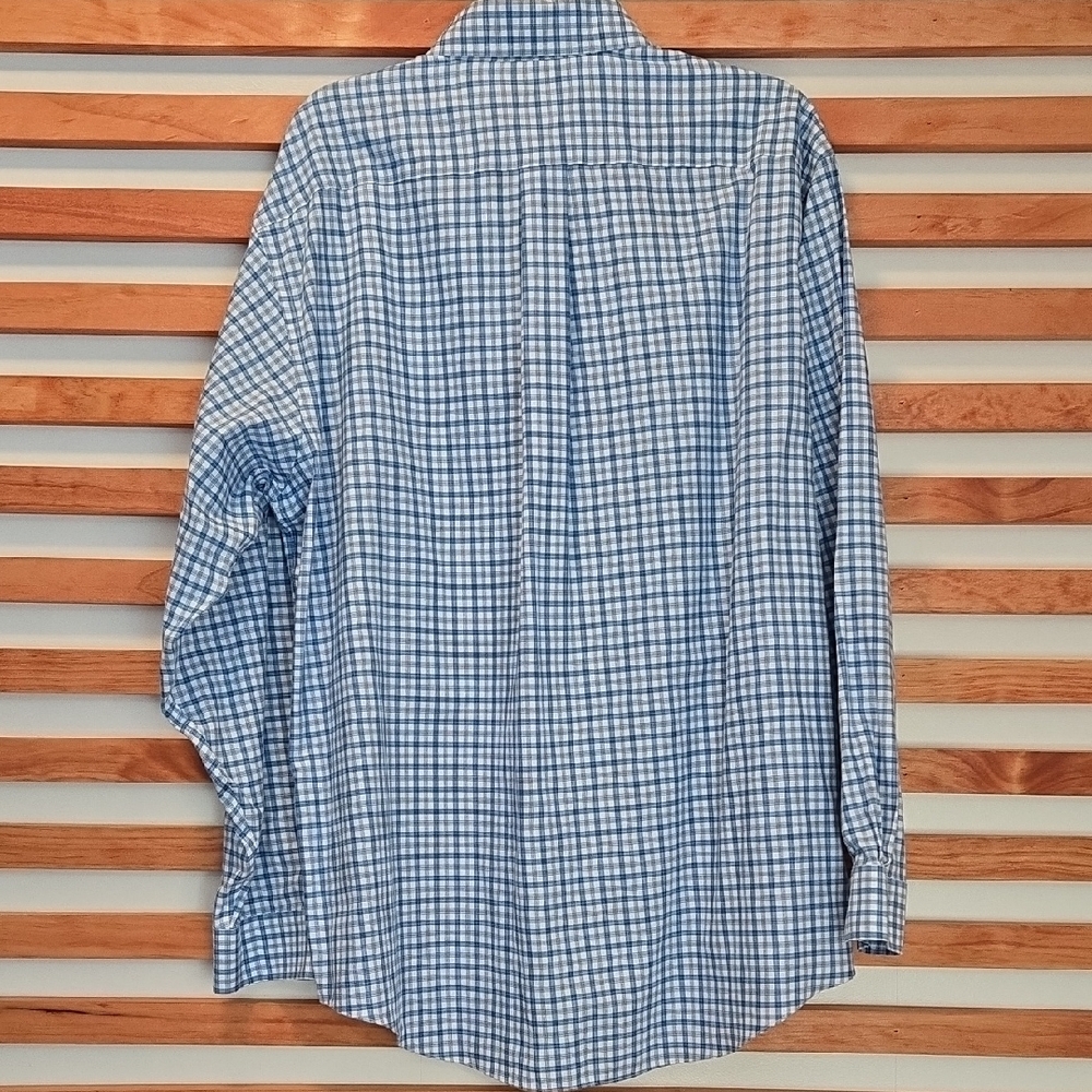 Brooks‎ Brothers Original Polo Shirt Men’s L Blue Gingham Check Regular Fit - Picture 3 of 3